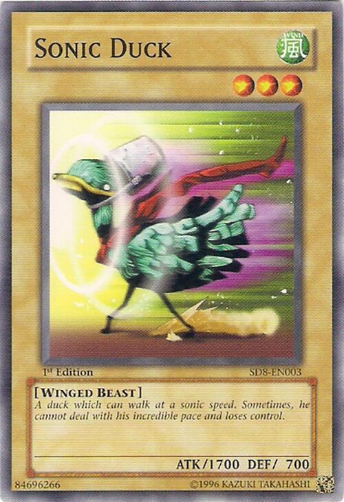 Sonic Duck SD8-EN003 card from Structure Deck: Lord of the Storm