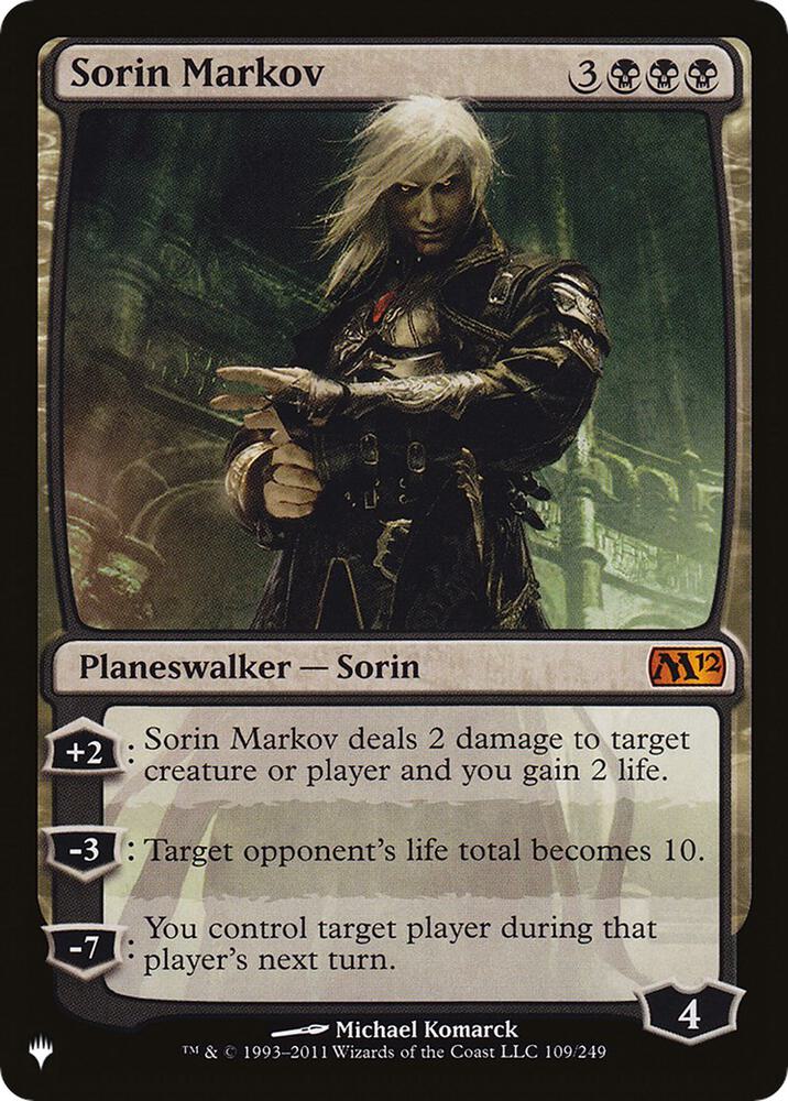 Sorin Markov (M12) 109/249 card from The List Reprints