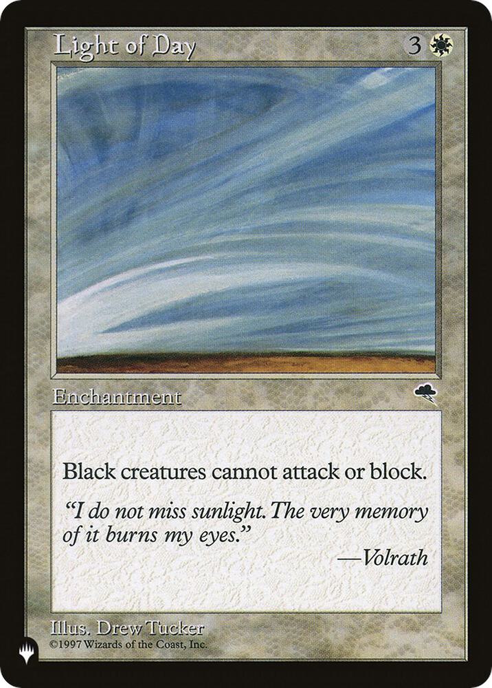 Light of Day card from The List Reprints