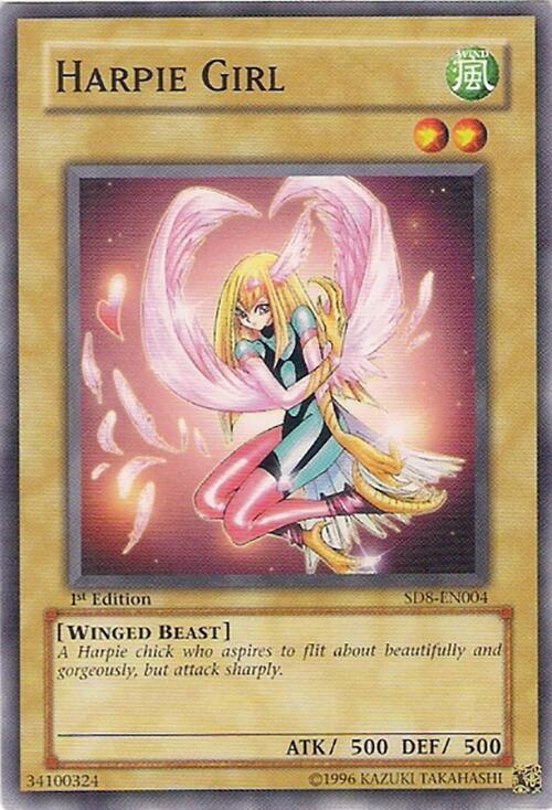 Harpie Girl SD8-EN004 card from Structure Deck: Lord of the Storm