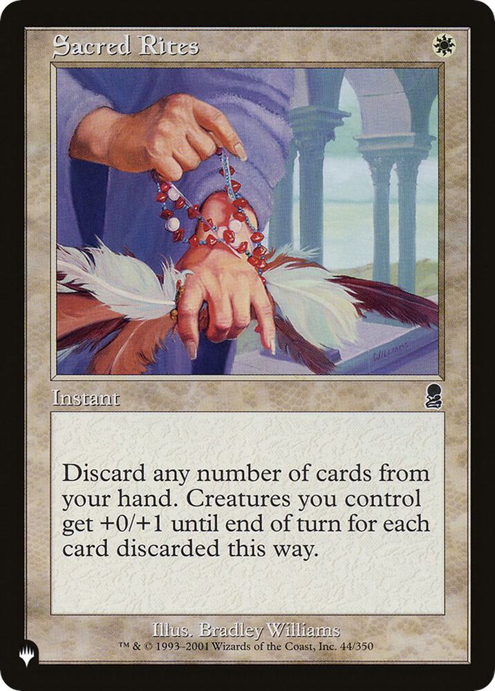 Sacred Rites 44/350 card from The List Reprints