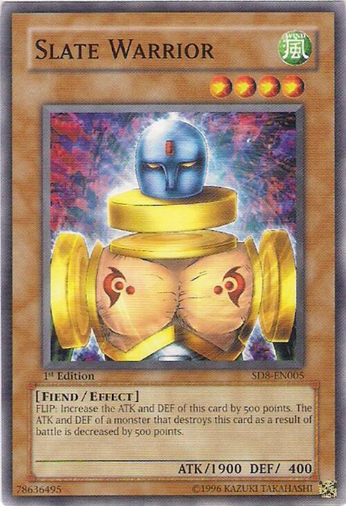 Slate Warrior SD8-EN005 card from Structure Deck: Lord of the Storm