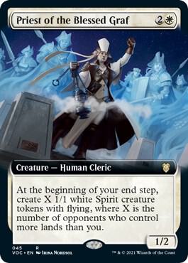 Priest of the Blessed Graf (Extended Art) 45 card from Commander: Innistrad: Crimson Vow