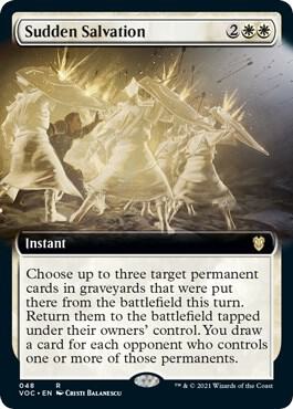 Sudden Salvation (Extended Art) 48 card from Commander: Innistrad: Crimson Vow