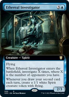 Ethereal Investigator (Extended Art) 50 card from Commander: Innistrad: Crimson Vow