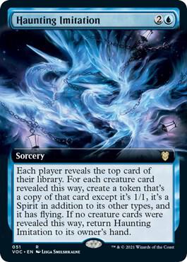 Haunting Imitation (Extended Art) 51 card from Commander: Innistrad: Crimson Vow