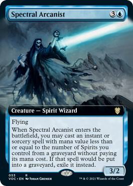 Spectral Arcanist (Extended Art) 53 card from Commander: Innistrad: Crimson Vow