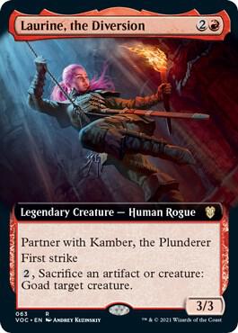 Laurine, the Diversion (Extended Art) 63 card from Commander: Innistrad: Crimson Vow