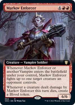 Markov Enforcer (Extended Art) 64 card from Commander: Innistrad: Crimson Vow