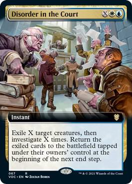 Disorder in the Court (Extended Art) 67 card from Commander: Innistrad: Crimson Vow