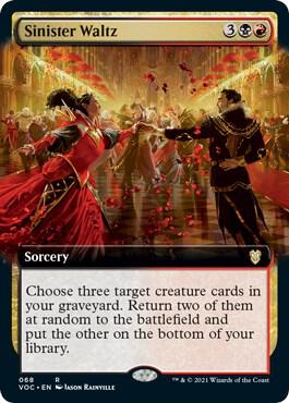 Sinister Waltz (Extended Art) 68 card from Commander: Innistrad: Crimson Vow