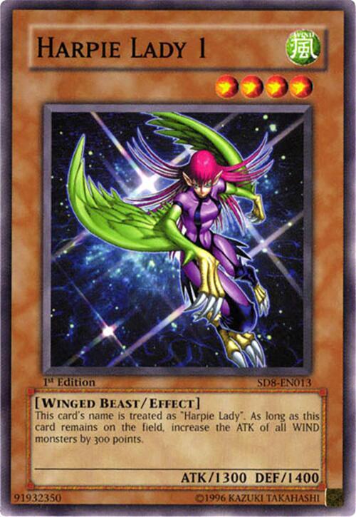 Harpie Lady 1 SD8-EN013 card from Structure Deck: Lord of the Storm
