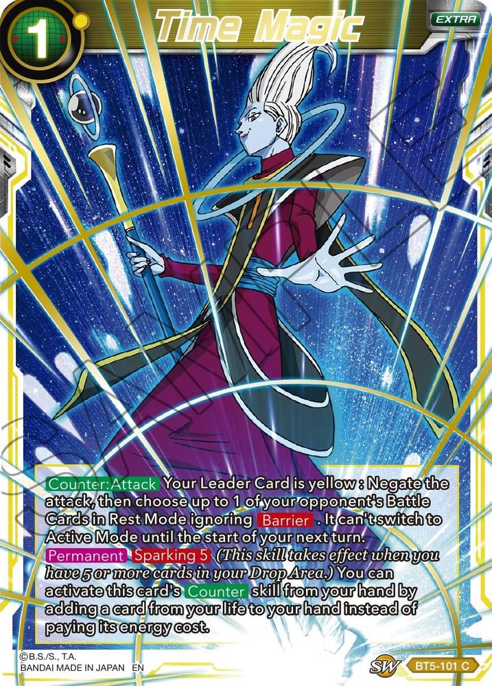 Time Magic (Gold Stamped) BT5-101 card from Mythic Booster