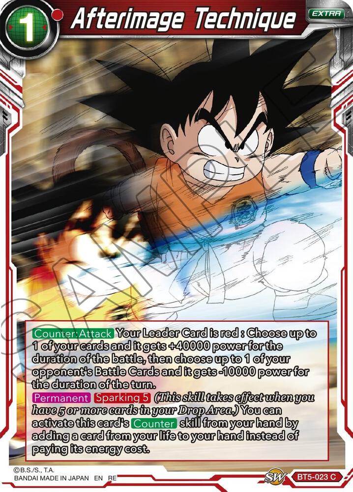 Afterimage Technique BT5-023 card from Mythic Booster