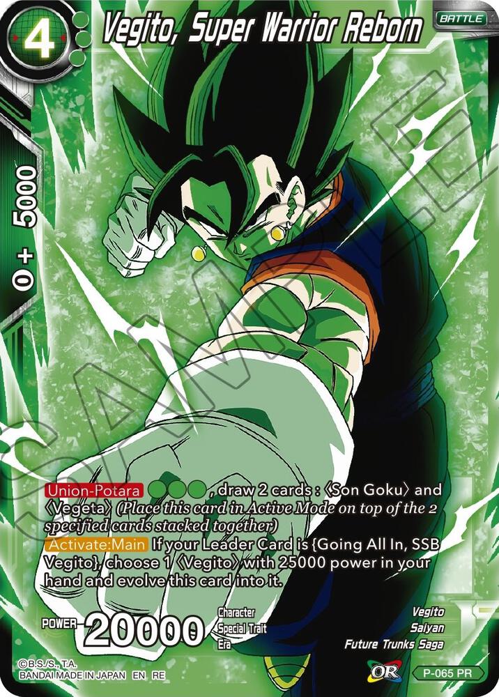 Vegito, Super Warrior Reborn P-065 card from Mythic Booster