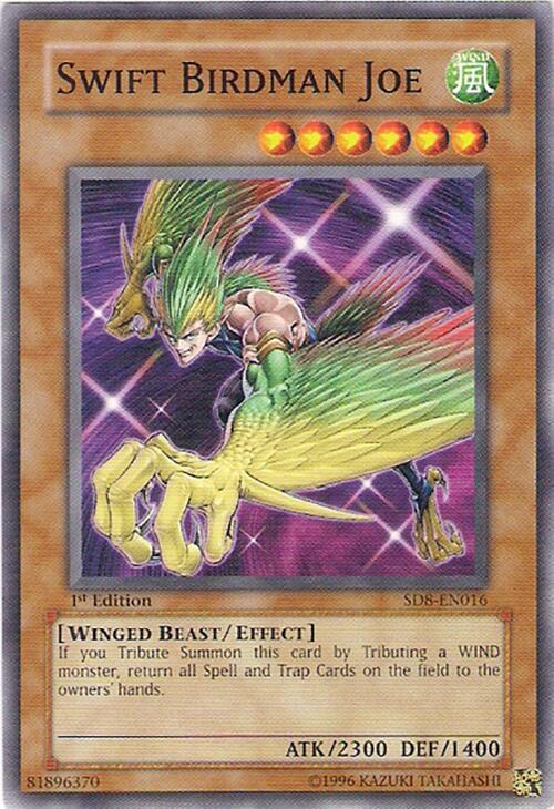 Swift Birdman Joe SD8-EN016 card from Structure Deck: Lord of the Storm