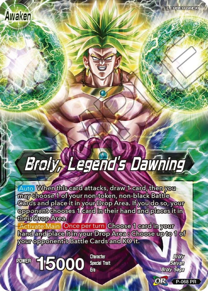 Broly // Broly, Legend's Dawning P-068 card from Mythic Booster