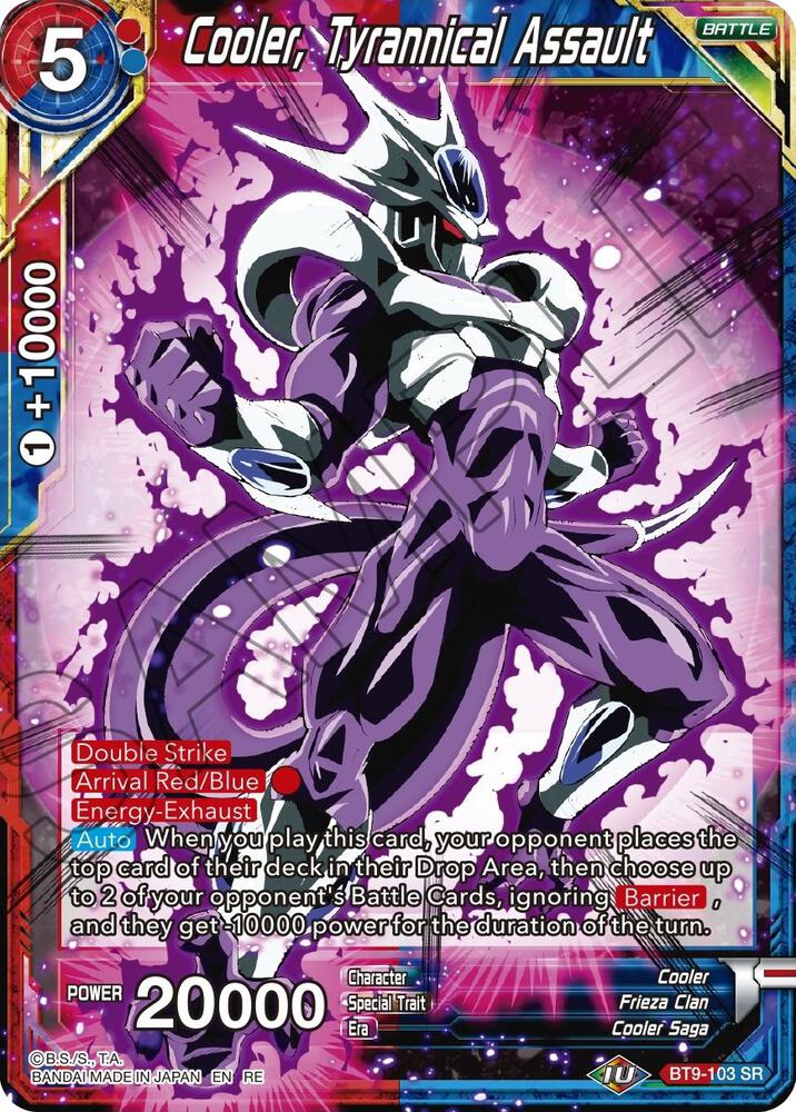 Cooler, Tyrannical Assault BT9-103 card from Mythic Booster