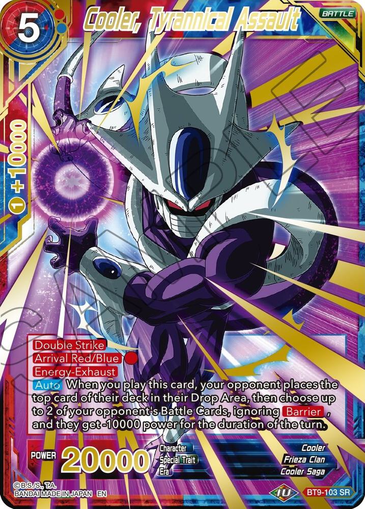 Cooler, Tyrannical Assault (Gold Stamped) BT9-103 card from Mythic Booster