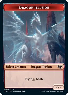 Dragon Illusion Token 9 card from Innistrad: Crimson Vow