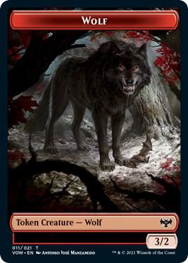 Wolf Token 11 card from Innistrad: Crimson Vow