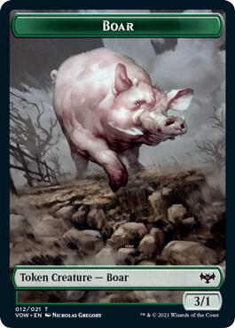 Boar Token 12 card from Innistrad: Crimson Vow