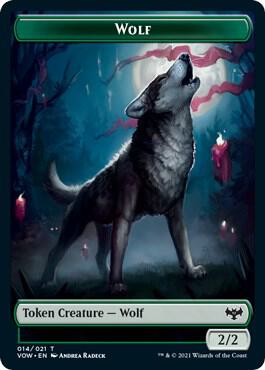 Wolf Token 14 card from Innistrad: Crimson Vow