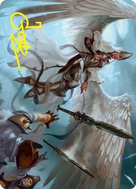 Angelic Quartermaster Art Card (Gold-Stamped Signature) 5 card from Art Series: Innistrad: Crimson Vow
