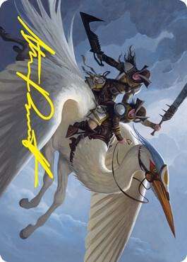 Gryffwing Cavalry Art Card (Gold-Stamped Signature) 11 card from Art Series: Innistrad: Crimson Vow