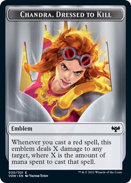 Emblem - Chandra, Dressed to Kill 20 card from Innistrad: Crimson Vow