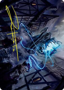 Dreamshackle Geist Art Card (Gold-Stamped Signature) 22 card from Art Series: Innistrad: Crimson Vow