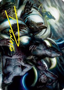 Lunar Rejection Art Card (Gold-Stamped Signature) 23 card from Art Series: Innistrad: Crimson Vow