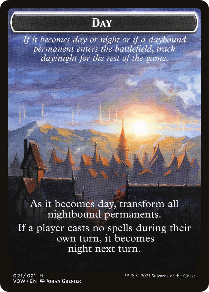 Day // Night Double-Sided Token 21 card from Innistrad: Crimson Vow