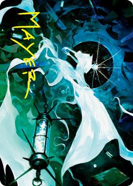 Thirst for Discovery Art Card (Gold-Stamped Signature) 25 card from Art Series: Innistrad: Crimson Vow