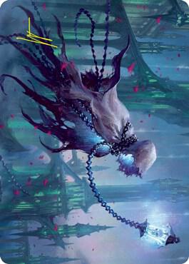 Wanderlight Spirit Art Card (Gold-Stamped Signature) 26 card from Art Series: Innistrad: Crimson Vow