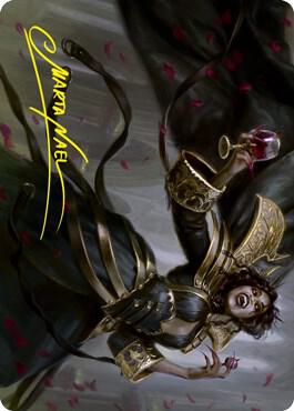 Bloodcrazed Socialite Art Card (Gold-Stamped Signature) 28 card from Art Series: Innistrad: Crimson Vow