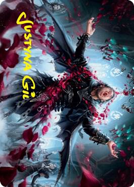 Bloodsoaked Reveler Art Card (Gold-Stamped Signature) 29 card from Art Series: Innistrad: Crimson Vow