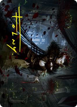 Falkenrath Forebear Art Card (Gold-Stamped Signature) 33 card from Art Series: Innistrad: Crimson Vow