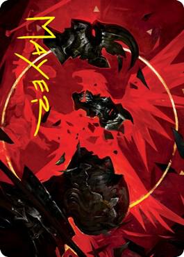 Abrade Art Card (Gold-Stamped Signature) 38 card from Art Series: Innistrad: Crimson Vow