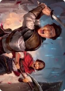 Daybreak Combatants Art Card 42 card from Art Series: Innistrad: Crimson Vow