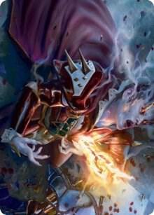 Flame-Blessed Bolt Art Card 44 card from Art Series: Innistrad: Crimson Vow