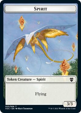 Spirit (003) // Thopter Double-sided Token 3 // 6 card from Commander: Innistrad: Crimson Vow