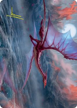 Manaform Hellkite Art Card (Gold-Stamped Signature) 46 card from Art Series: Innistrad: Crimson Vow