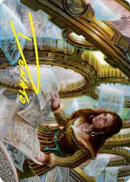 Cartographer's Survey Art Card (Gold-Stamped Signature) 51 card from Art Series: Innistrad: Crimson Vow