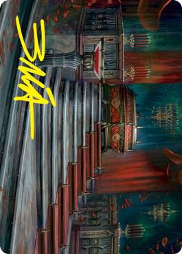 Edgar Markov's Coffin Art Card (Gold-Stamped Signature) 60 card from Art Series: Innistrad: Crimson Vow