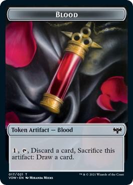 Blood // Bat Double-Sided Token 17 // 4 card from Commander: Innistrad: Crimson Vow
