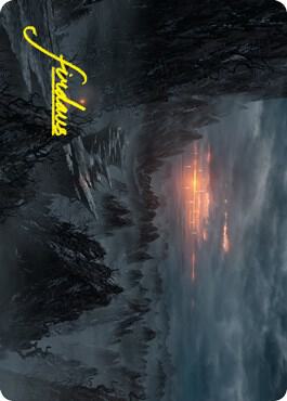 Sundown Pass Art Card (Gold-Stamped Signature) 68 card from Art Series: Innistrad: Crimson Vow