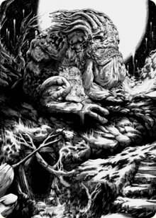 Grolnok, the Omnivore Art Card 77 card from Art Series: Innistrad: Crimson Vow
