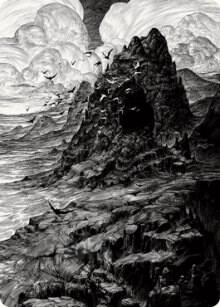 Mountain Art Card 80 card from Art Series: Innistrad: Crimson Vow