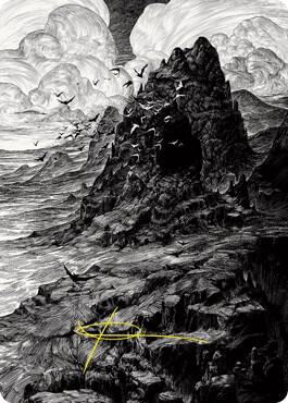 Mountain Art Card (Gold-Stamped Signature) 80 card from Art Series: Innistrad: Crimson Vow